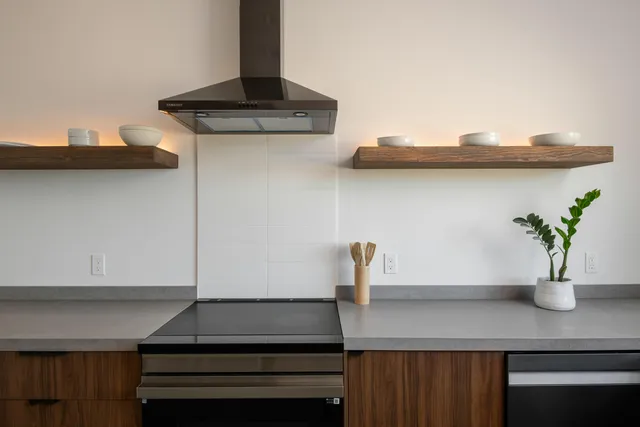 a view of a sink with wooden floor