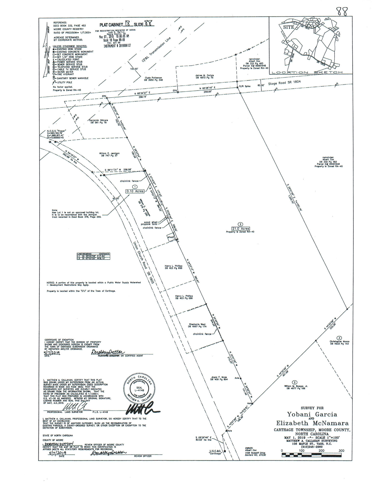 623 Union Church Road Carthage, NC 28327 - Photo 43 of 45 UNIOIN CHURCH MAP
