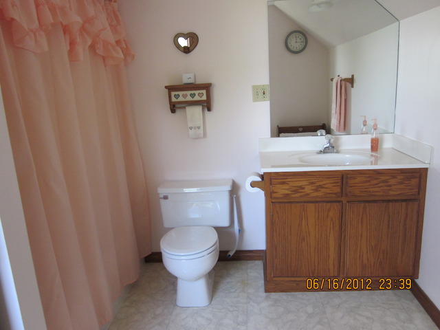 18444 University Road Malta, IL 60150 - Photo 10 of 25 a bathroom with a toilet a sink and mirror