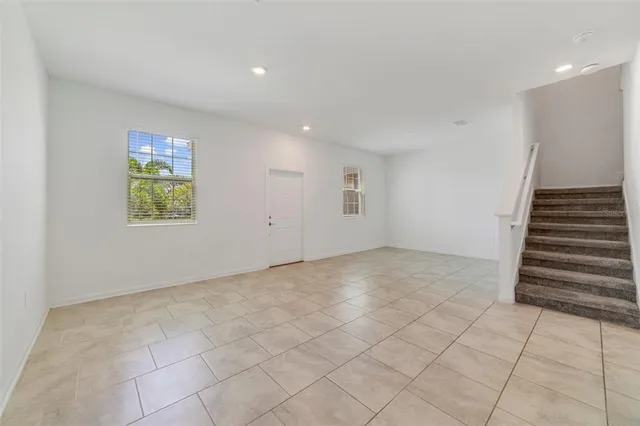 an empty room with a window