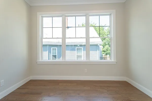 an empty room with a window