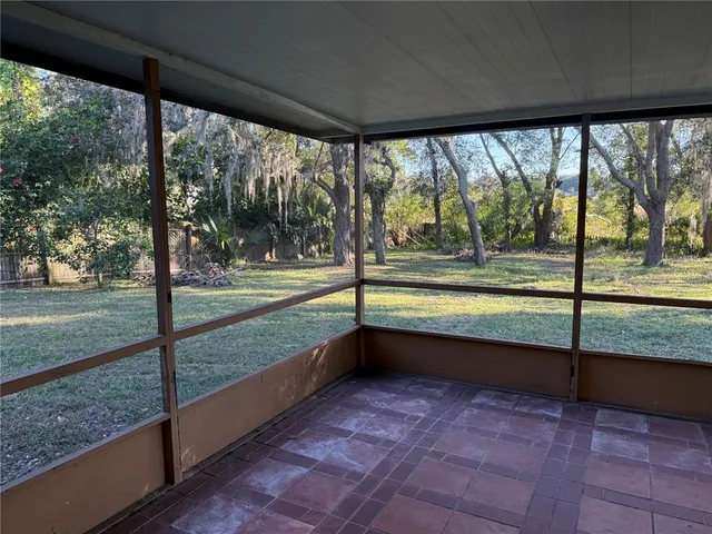 a view of lake with green space