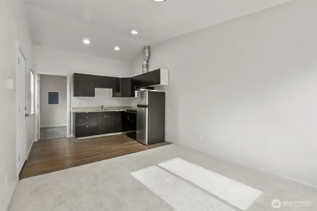 a view of kitchen with a sink