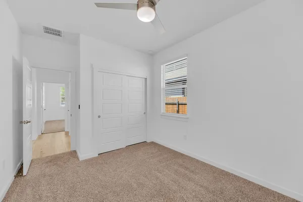 an empty room with a window