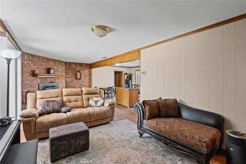 a living room with furniture and a couch