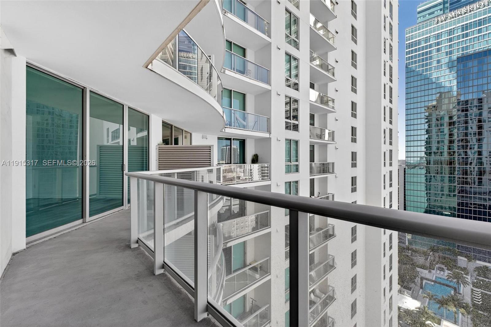 300 South Biscayne Boulevard, Unit T2407 Miami, FL 33131 - Photo 21 of 39 a view of balcony with staircase