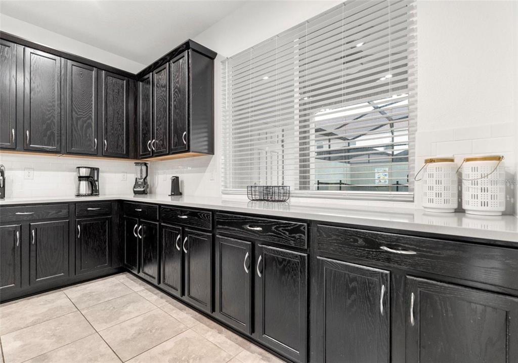 2163 Copper Bell Place Kissimmee, FL 34747 - Photo 19 of 41 a kitchen with a sink a window and cabinets