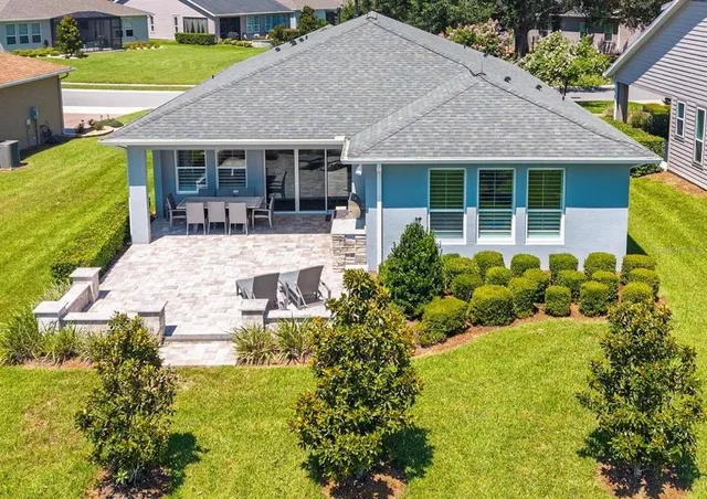 a house view with a garden space