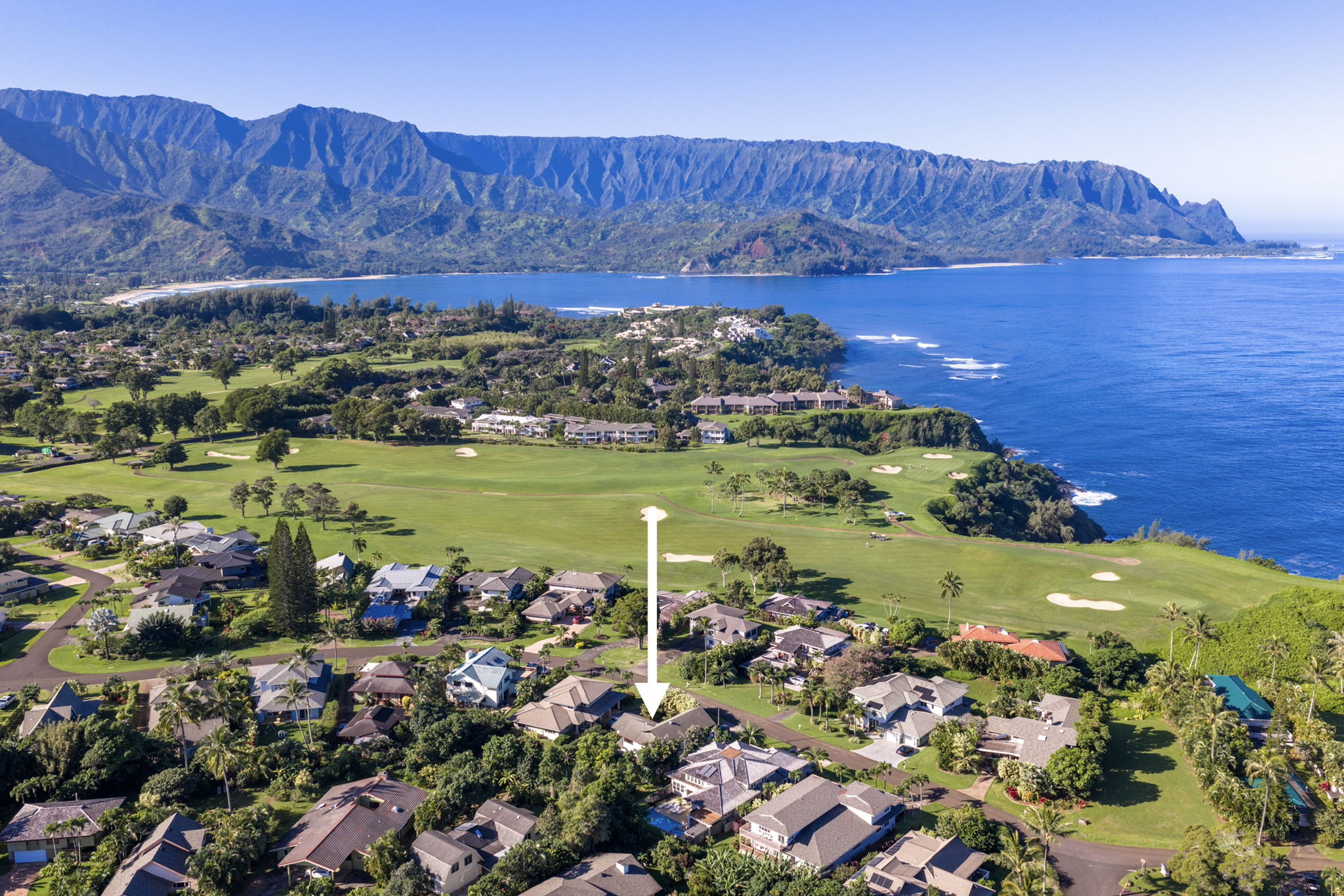 3835 Punahele Road Princeville, HI 96722 - Photo 24 of 30 a view of a lake with a mountain in the background
