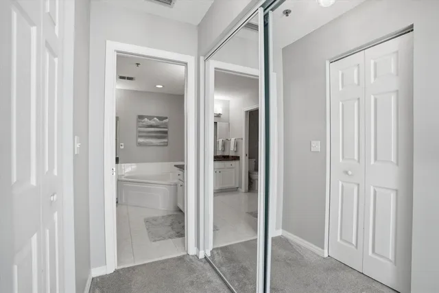 a view of a wooden door