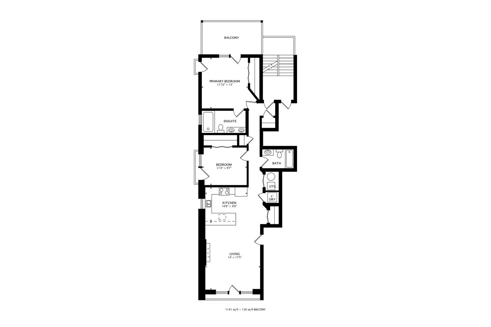 1033 West Taylor Street, Unit 2E Chicago, IL 60607 - Photo 20 of 20 a picture of floor plan