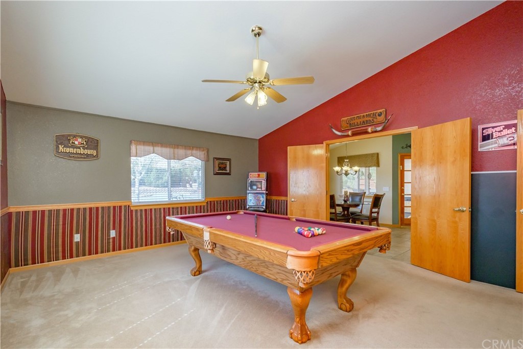 16196 Ridge View Drive Apple Valley, CA 92307 - Photo 23 of 68 a room with pool table and ceiling fan