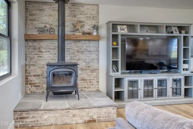a view of a dining area with furniture
