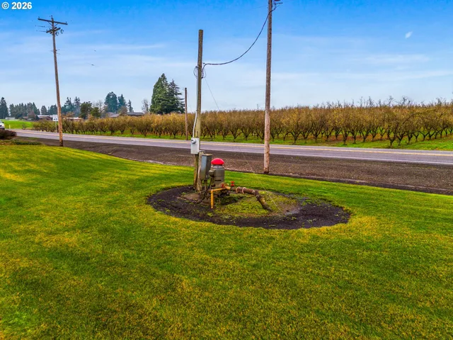 a view of a swimming pool with a lake view