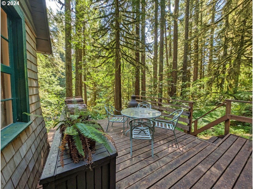 28018 Still Creek Road Rhododendron, OR 97049 - Photo 28 of 36 a view of balcony with wooden floor and outdoor space