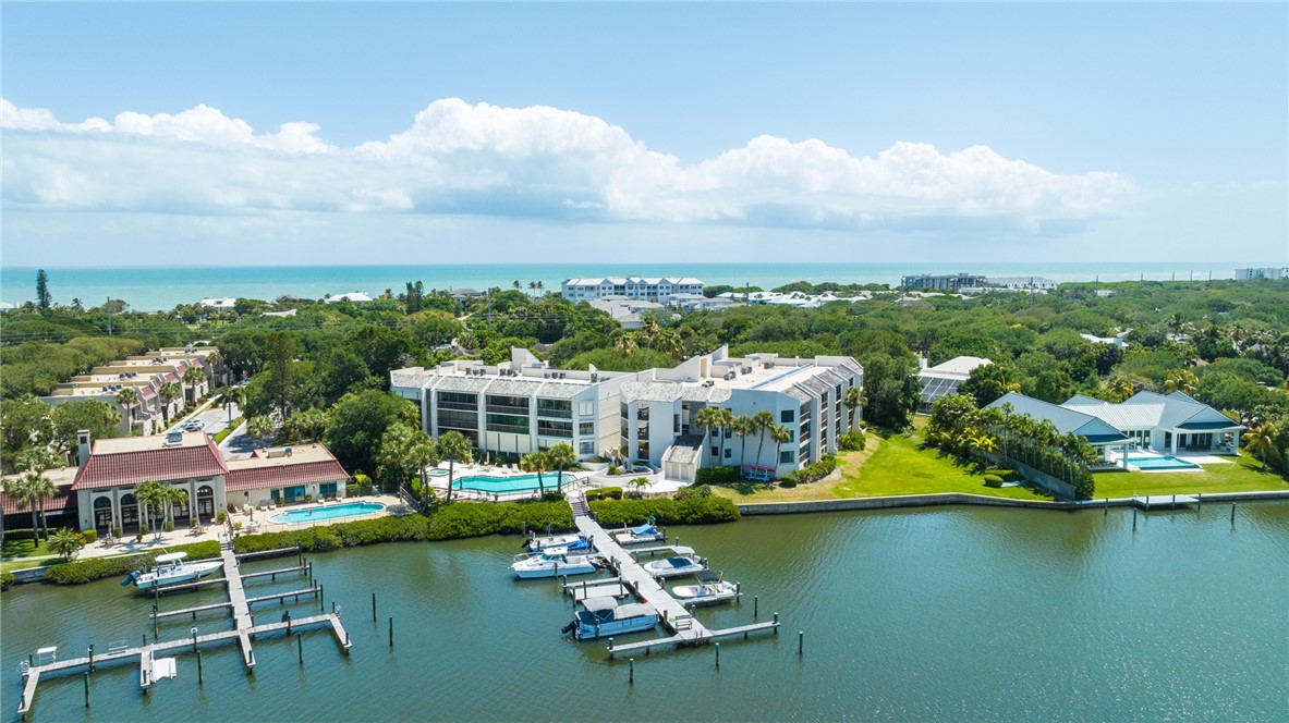 5101 Florida A1A, Unit 108 Vero Beach, FL 32963 - Photo 27 of 31 an aerial view of a house with a ocean view