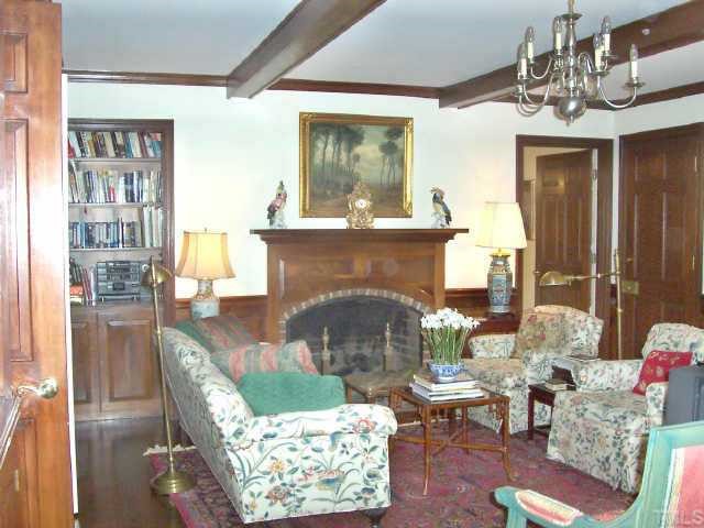 3822 Regent Road Durham, NC 27707 - Photo 7 of 10 Comfortable Den with Large Fireplace