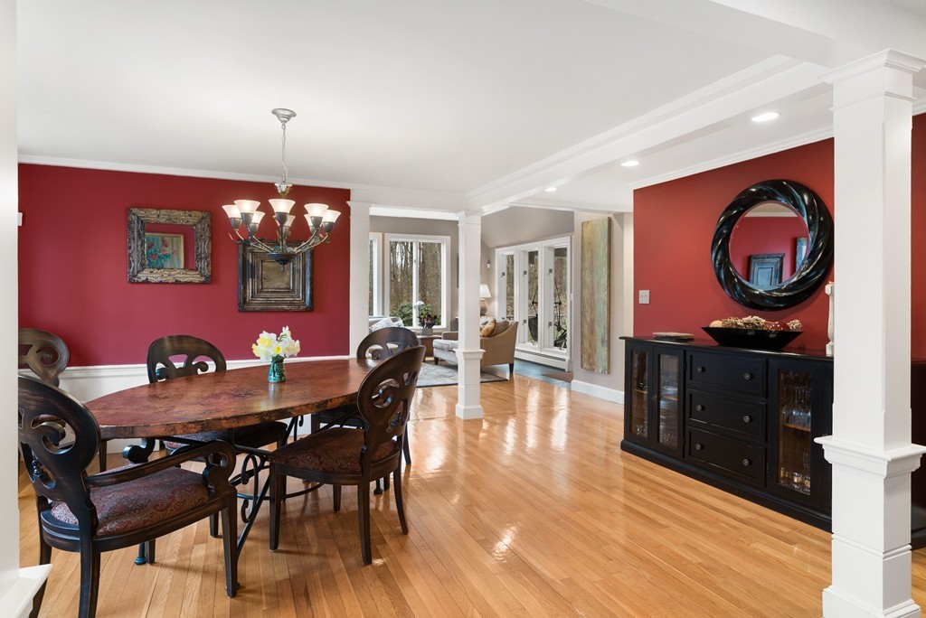 32 Cunningham Road Wellesley, MA 02481 - Photo 7 of 30 a view of a dining room with furniture and chandelier