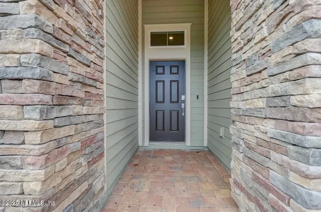a view of front door of house