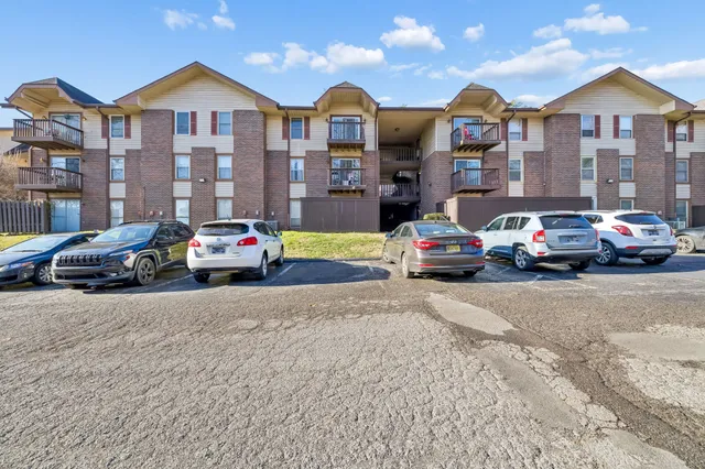 a car parked in front of a building