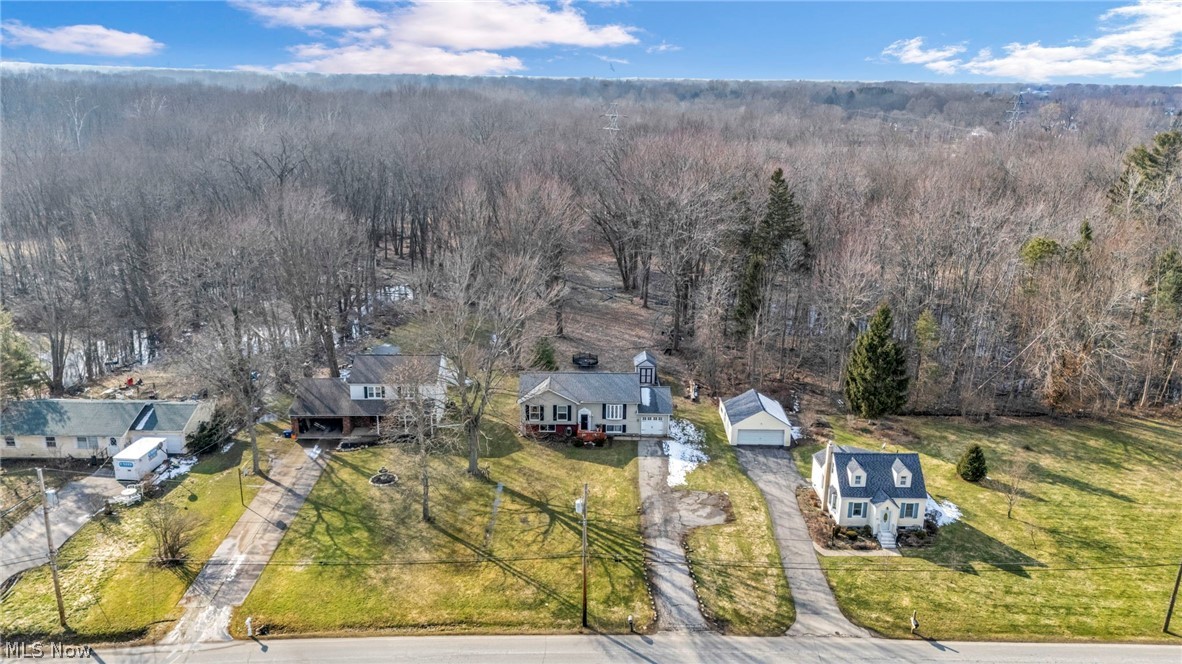 54 Park Road Painesville, OH 44077 - Photo 34 of 38 Aerial view of residential area with a forest