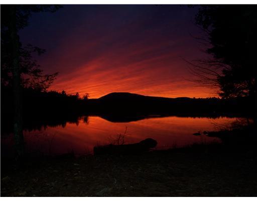13 Mullins Bog Road Lincolnville, ME 04849 - Photo 11 of 18 View. Sunset over Megunticook Lake...