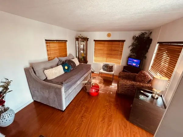 a view of a porch with furniture