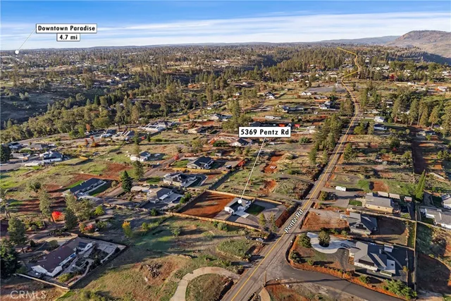 an aerial view of multiple house