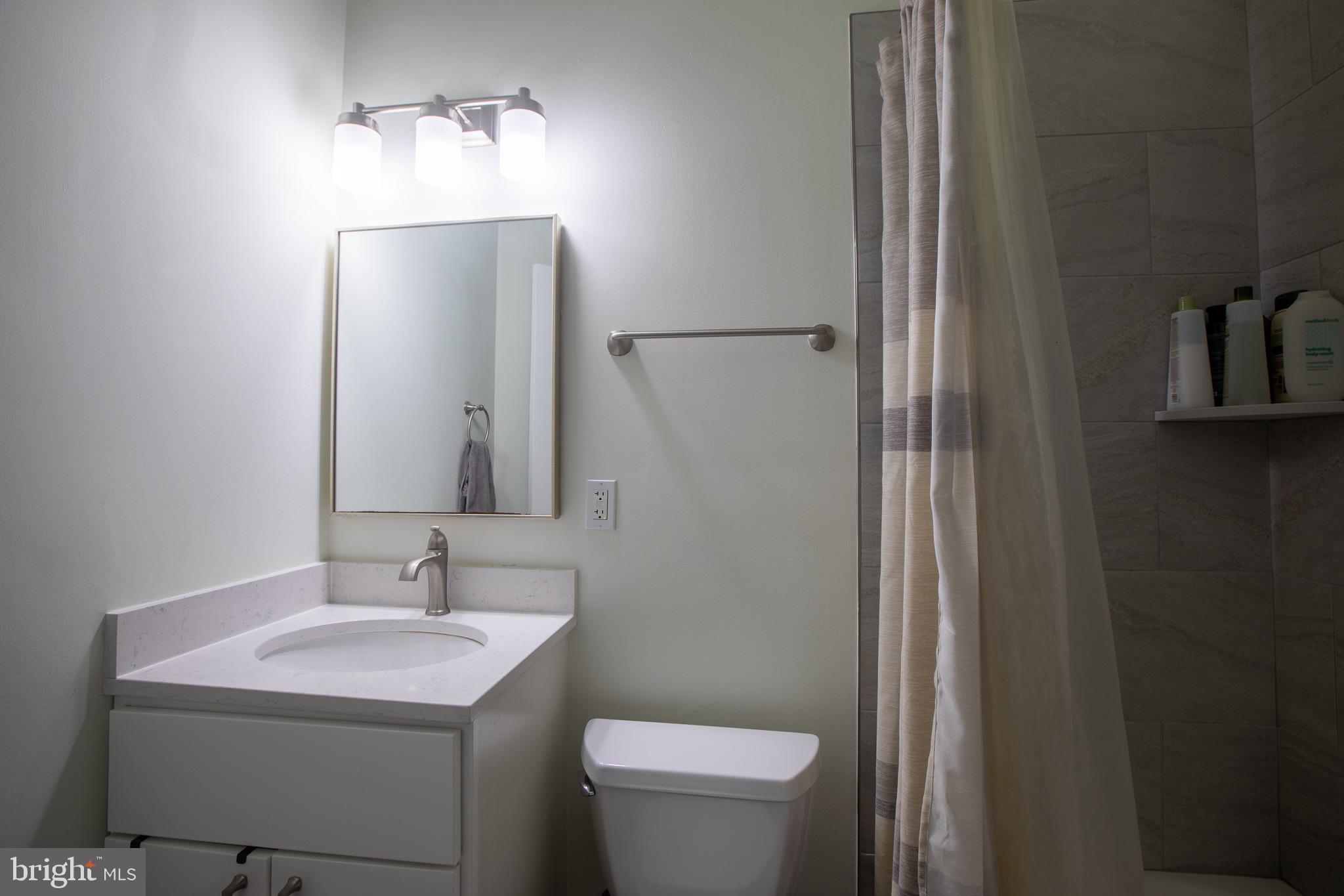 636 Columbia Road Northwest Washington, DC 20001 - Photo 50 of 60 a bathroom with a sink toilet and mirror