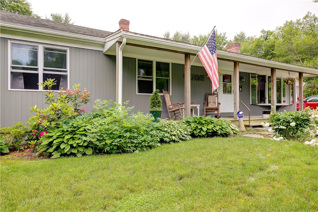 50 Sheffield Hill Road Exeter, RI 02822 - Photo 1 of 50 Front Exterior from Lawn and Garden Area