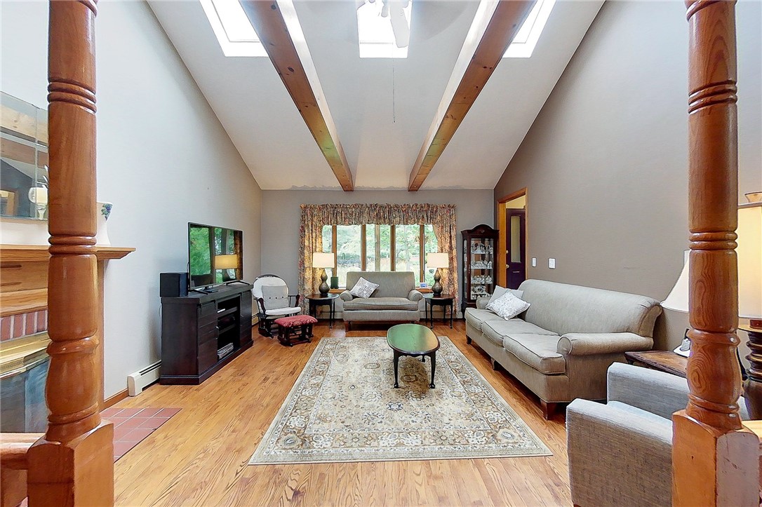 50 Sheffield Hill Road Exeter, RI 02822 - Photo 6 of 50 Fireplace, Cathedral Ceiling and Skylights...