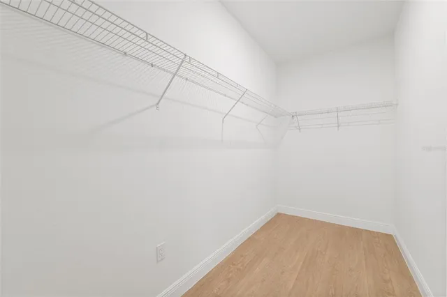 a view of a room with empty racks