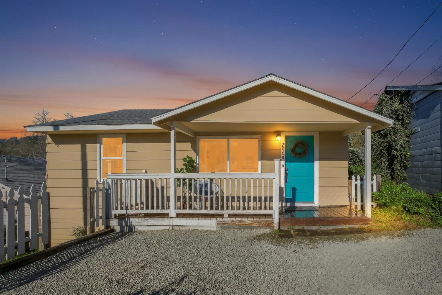 a view of a house with a porch