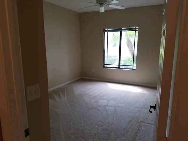 an empty room with a window