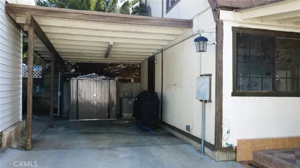 a backyard of a house