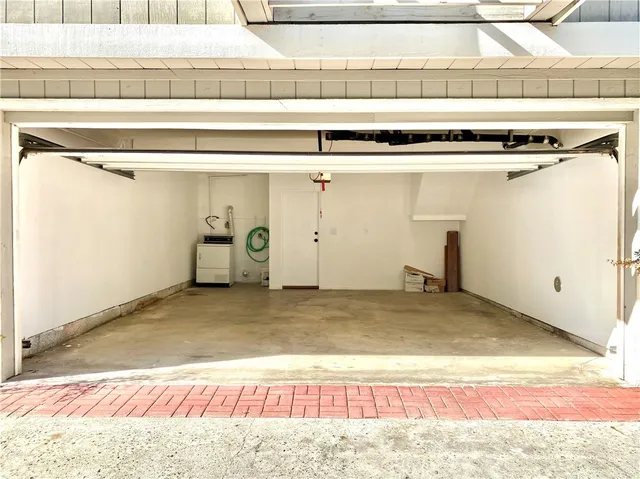 a view of a garage