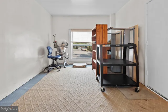 a room with gym equipment