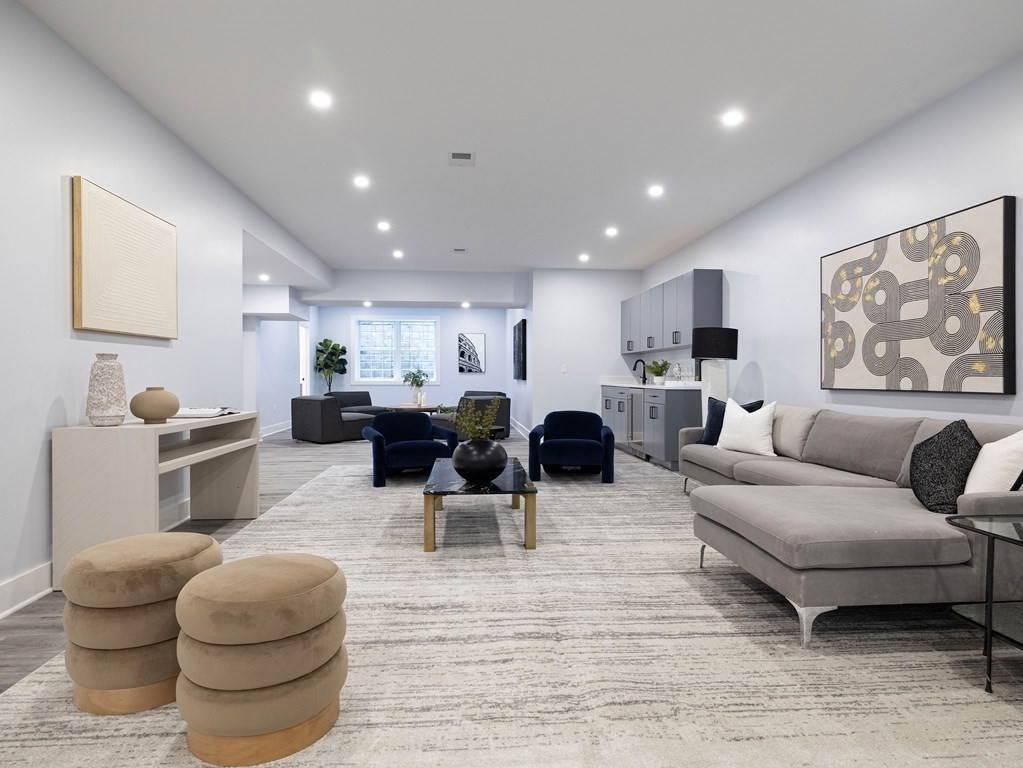 20 Bound Brook Road Newton, MA 02461 - Photo 32 of 40 a living room with furniture and a view of kitchen