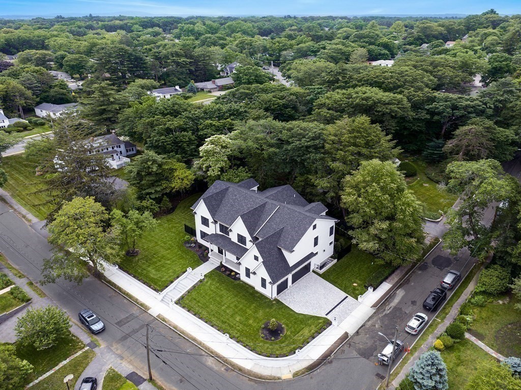 20 Bound Brook Road Newton, MA 02461 - Photo 40 of 40 an aerial view of a house with a garden