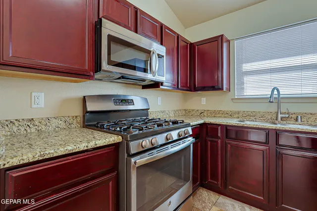 a view of kitchen and window