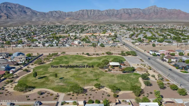 an aerial view of a city