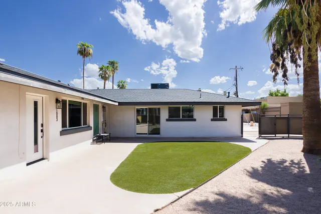 a view of a house with a patio