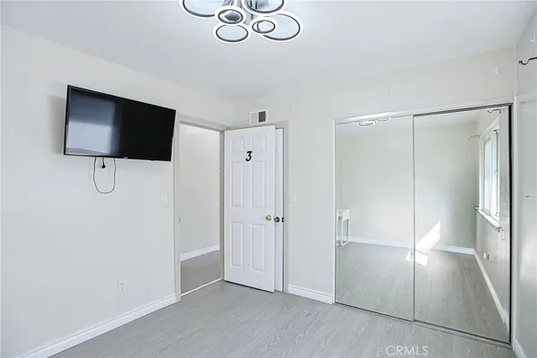 a view of a kitchen with a window