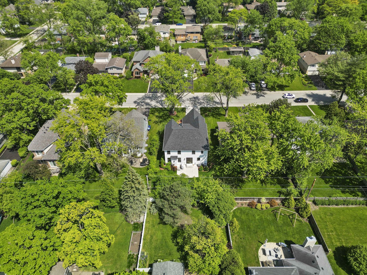 1318 Kenton Road Deerfield, IL 60015 - Photo 49 of 56 an aerial view of a house with a yard and lake view