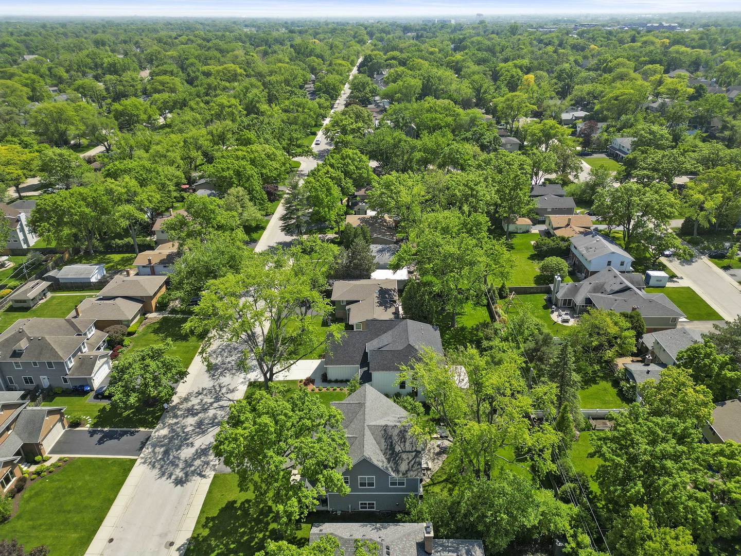 1318 Kenton Road Deerfield, IL 60015 - Photo 52 of 56 an aerial view of residential houses with outdoor space and trees