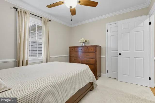 an empty room with entrance and door