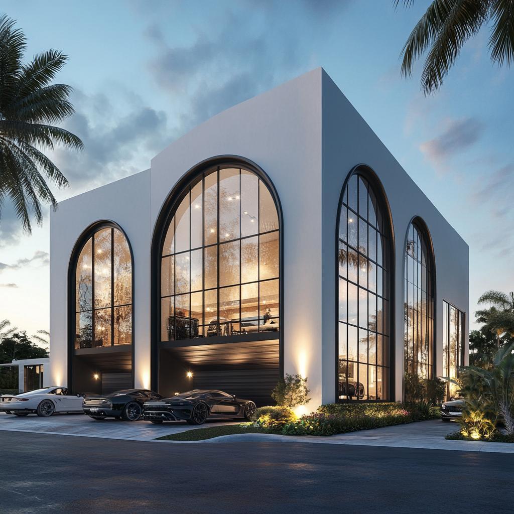 214 Southwest 2nd Avenue Boca Raton, FL 33432 - Photo 1 of 6 a front view of a house with a floor to ceiling windows and garden