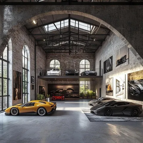 a car parked in front of a building