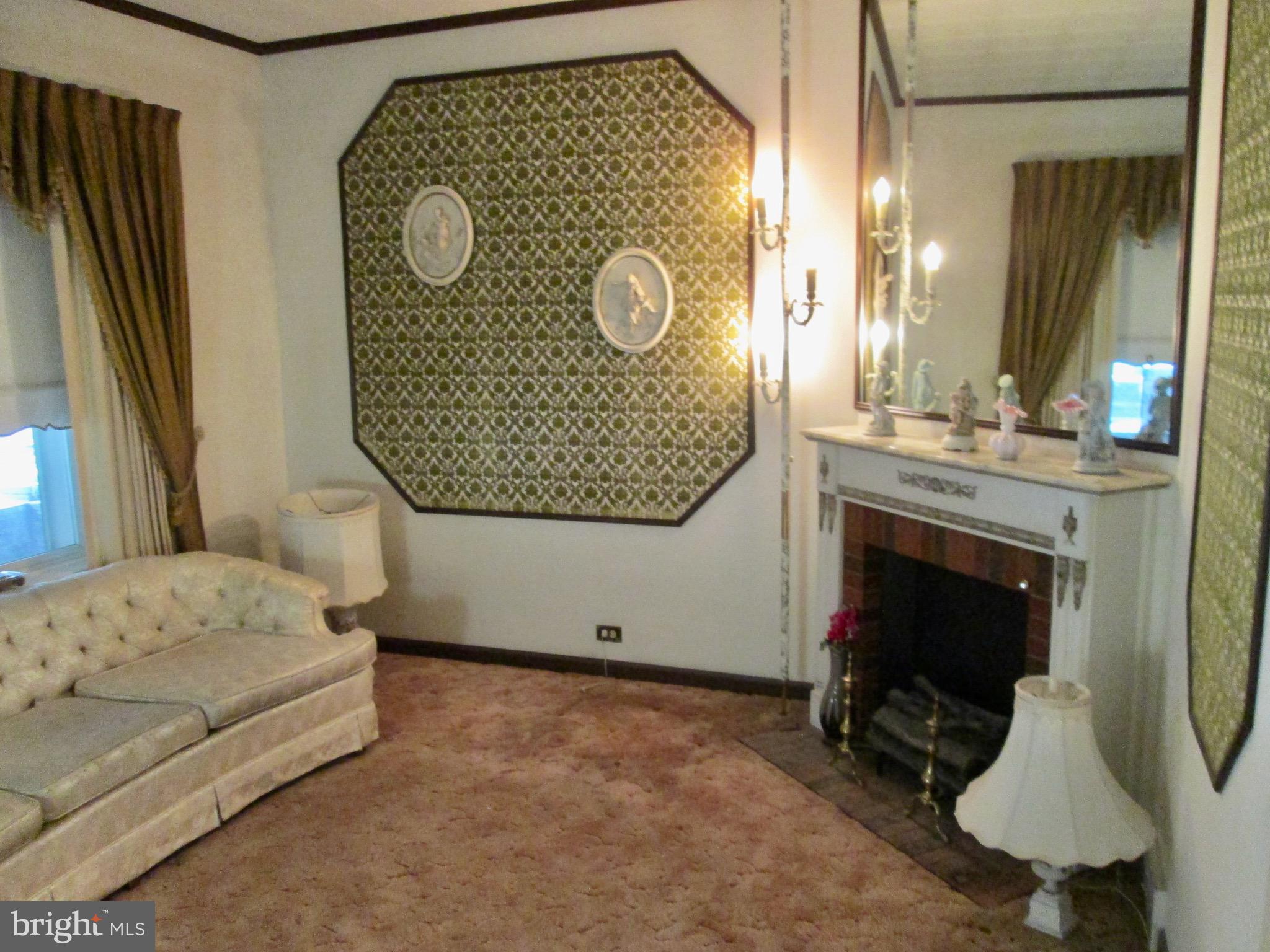 1043 Walnut Street Reading, PA 19601 - Photo 7 of 32 a living room with furniture and a fireplace