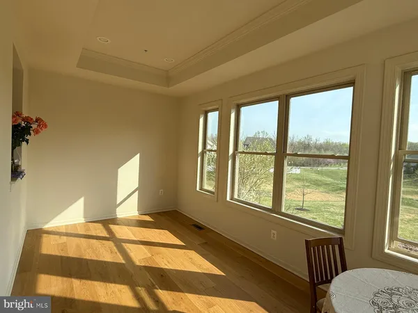 a living room with a large window